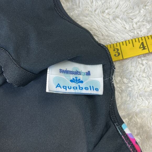 Aquabelle swimsuits for all polka dot and black one piece suit, size 8 - Picture 7 of 8